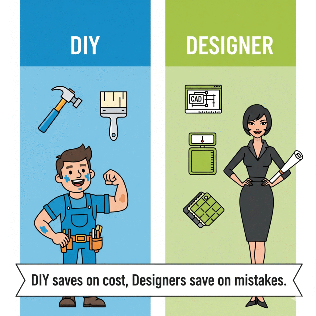 Confused between DIY interiors and hiring a designer? Discover the pros, cons, and real costs of 2BHK interior design in India. Learn how to budget smart with Behomly.