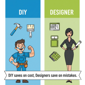 Confused between DIY interiors and hiring a designer? Discover the pros, cons, and real costs of 2BHK interior design in India. Learn how to budget smart with Behomly.
