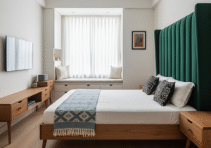 small bedroom with Furniture.