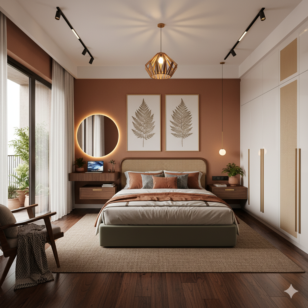 image of a modern Bedroom with great Interior Design showing latest Trends, Ideas, and Solutions for Indian Homes