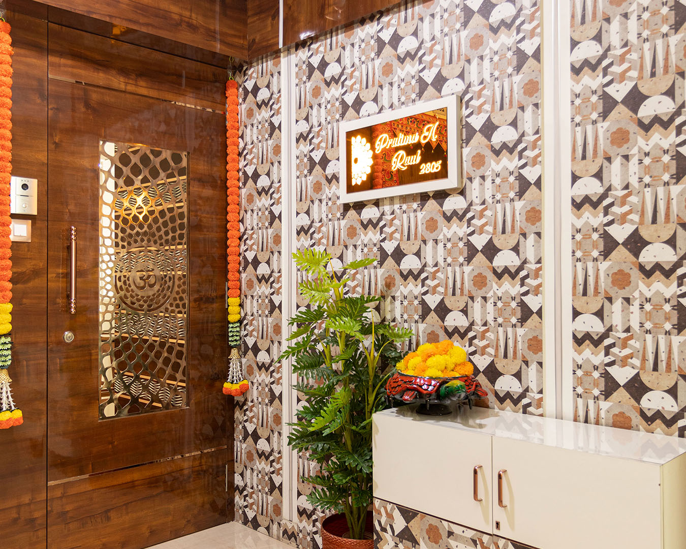 customized pooja room interiors
